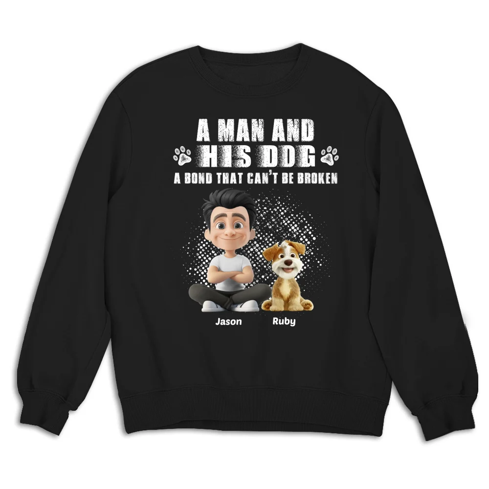 I Am A Dog Dad - Personalized Custom Sweatshirt - Image 5