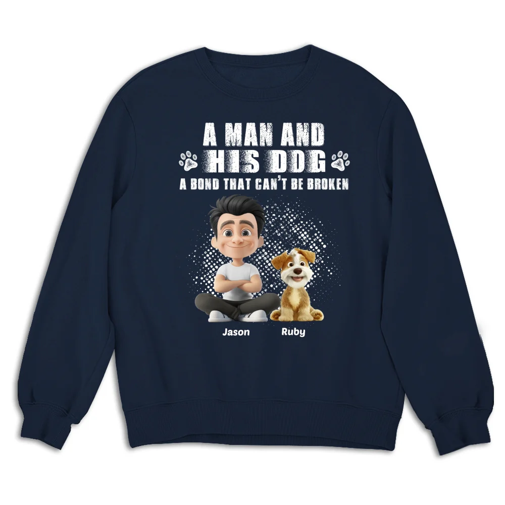 I Am A Dog Dad - Personalized Custom Sweatshirt - Image 7
