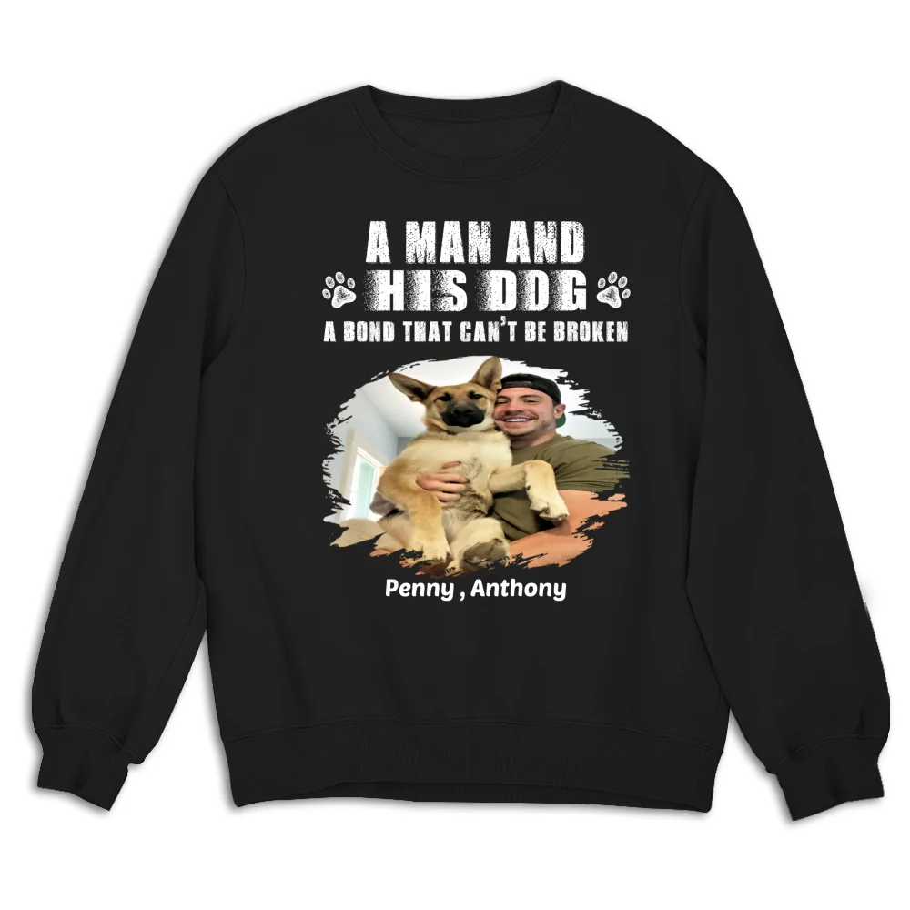 I Am A Dog Dad Photo - Personalized Custom Sweatshirt - Image 5
