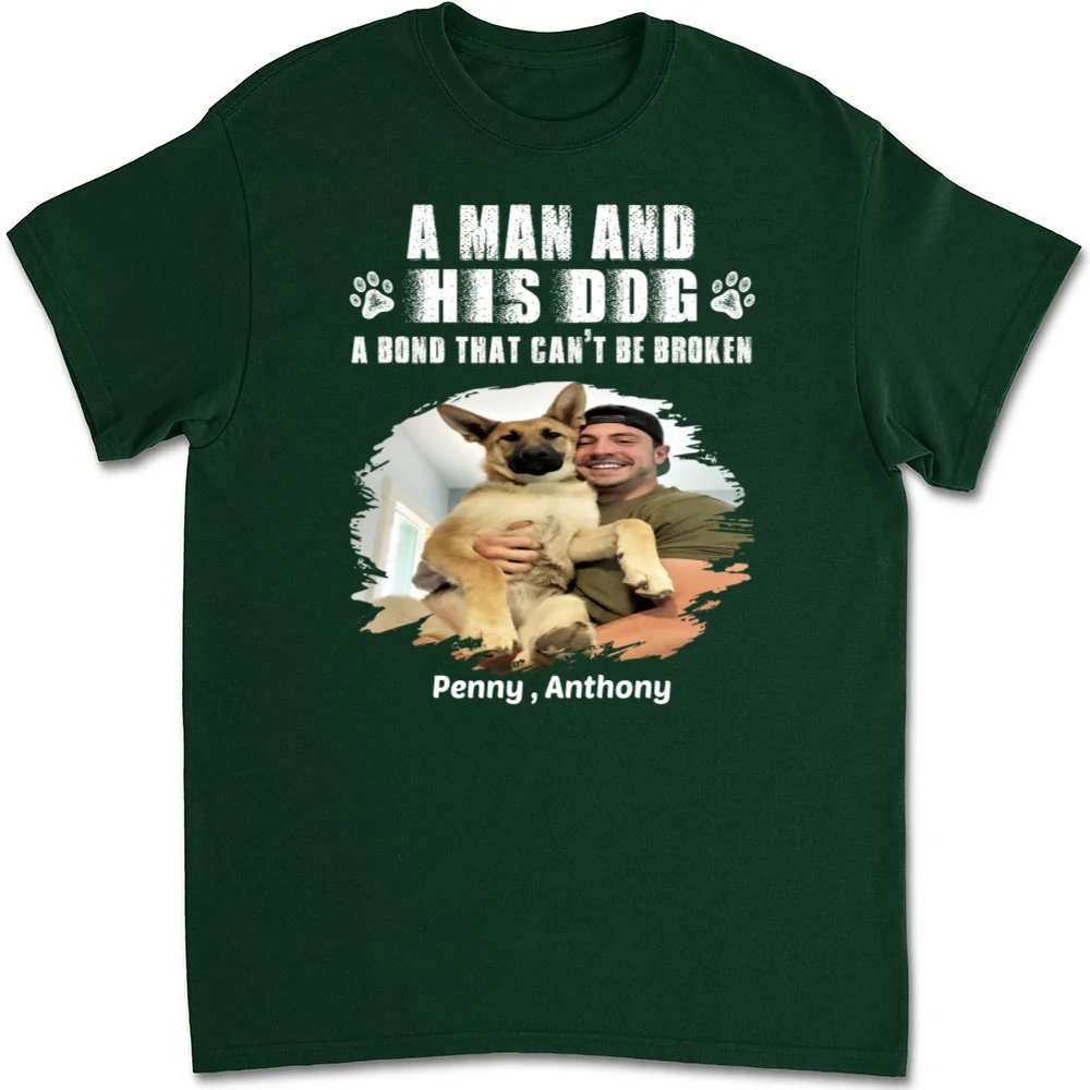 I Am A Dog Dad Photo - Personalized Custom Unisex T-Shirt - Image 9