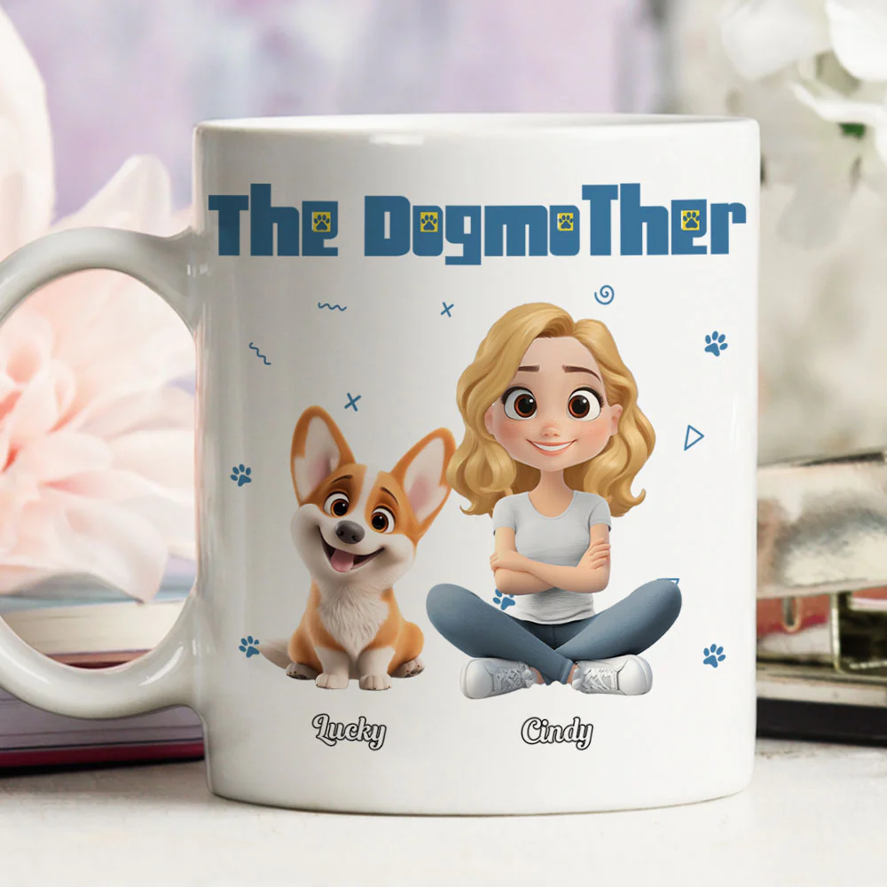 I Am The Dogmother - Personalized Custom Coffee Mug - Image 3