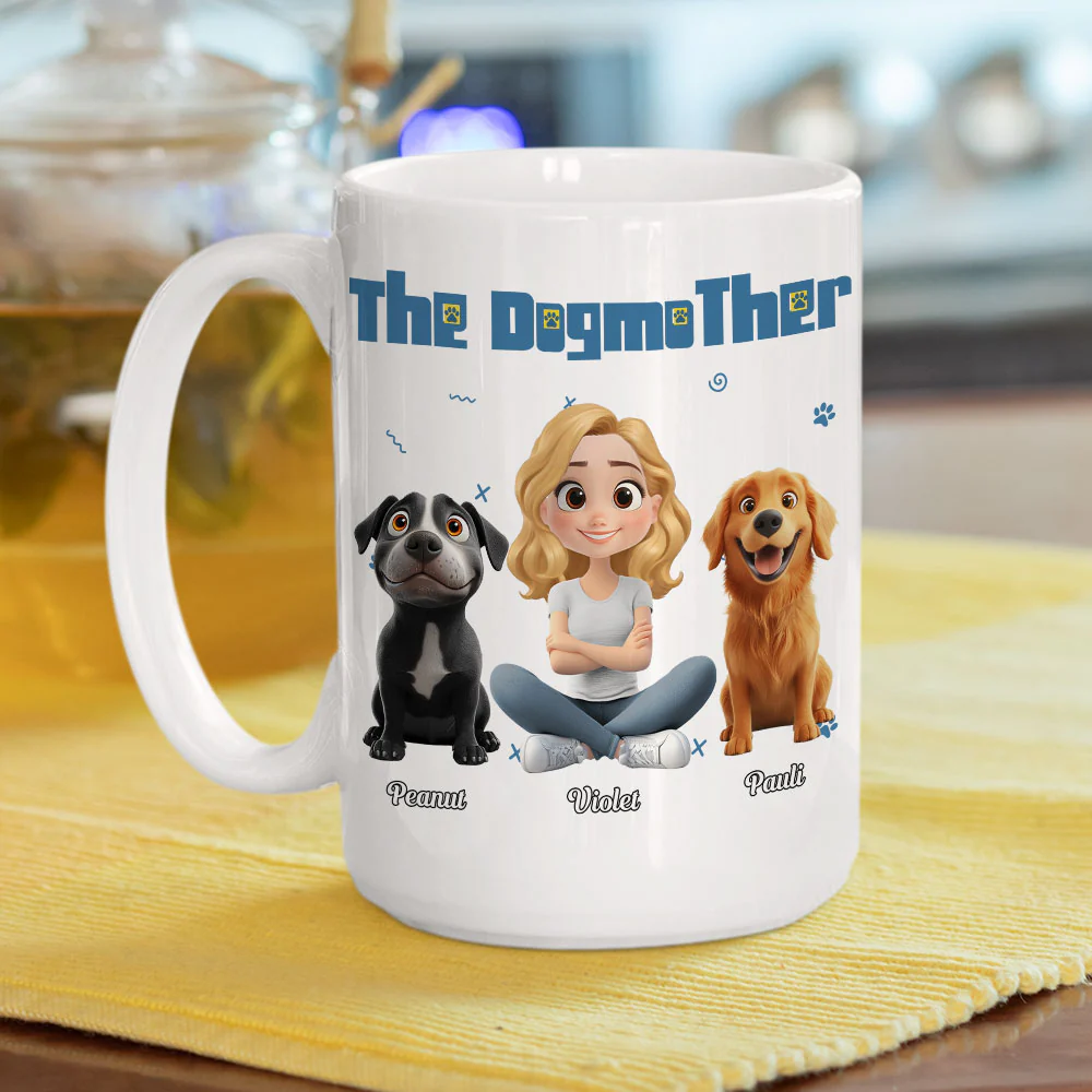 I Am The Dogmother - Personalized Custom Coffee Mug - Image 4