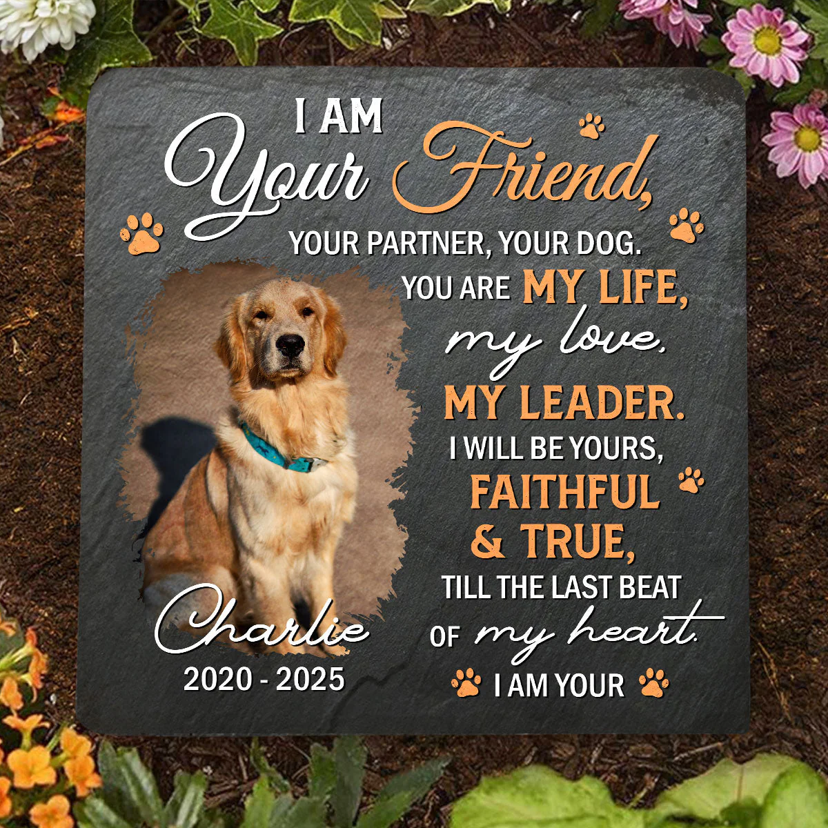 I Am Your Friend - Personalized Custom Square Shaped Stone