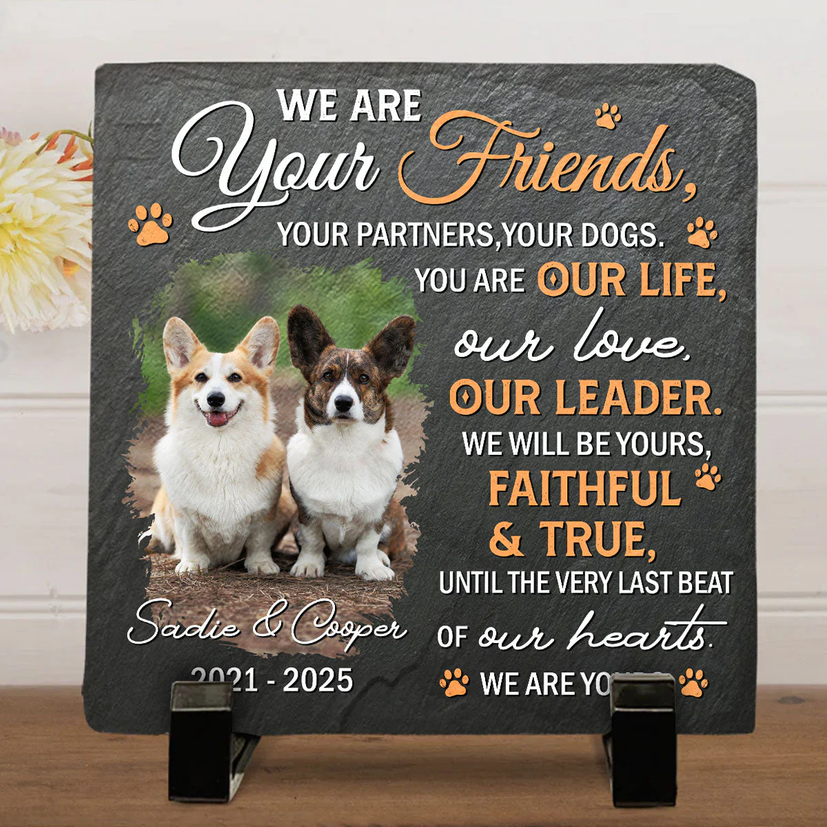 I Am Your Friend - Personalized Custom Square Shaped Stone - Image 4