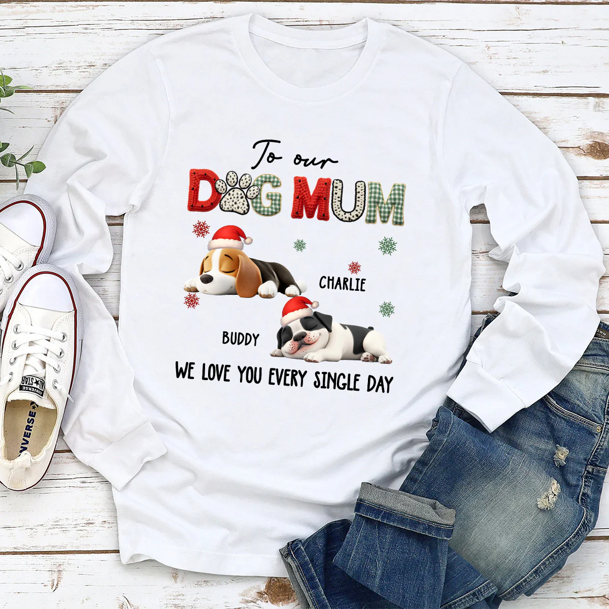 I Hear Bells Jingle - Personalized Custom 3D Effect Long Sleeve T-Shirt - Image 2
