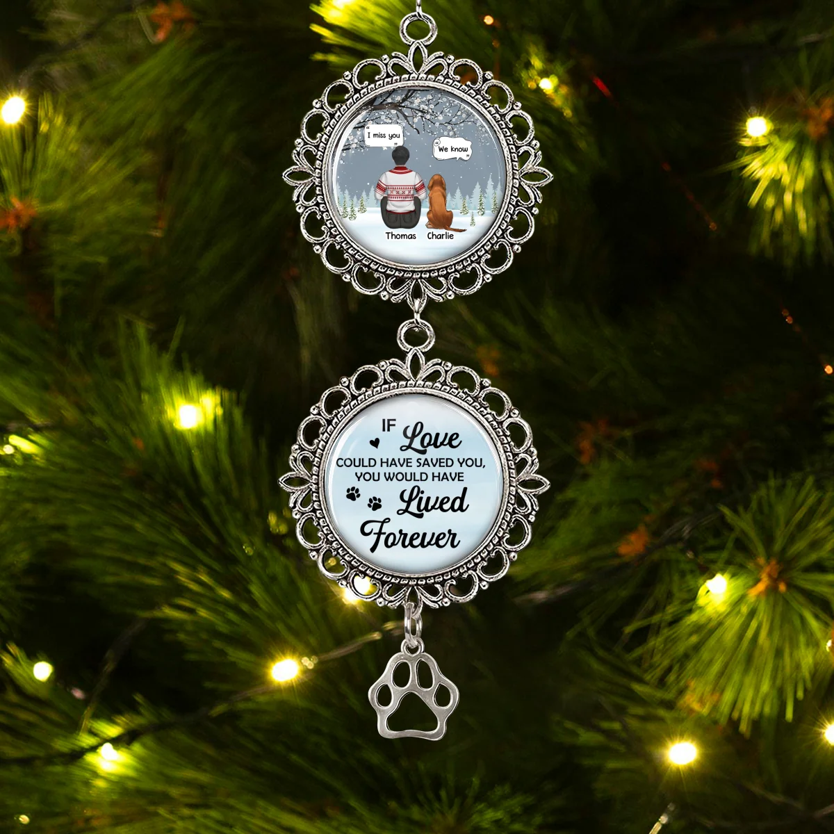 I Know You Miss Me - Personalized Custom Charming Ornament - Image 6