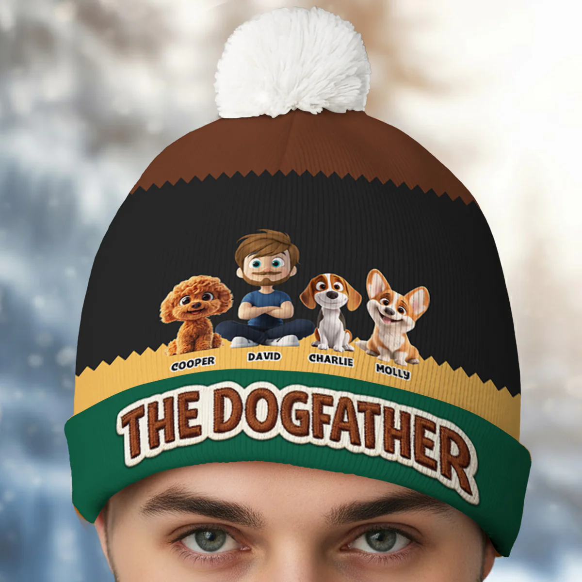 I Like It This Way - Personalized Custom 3D Effect Bobble Beanie Hat - Image 3