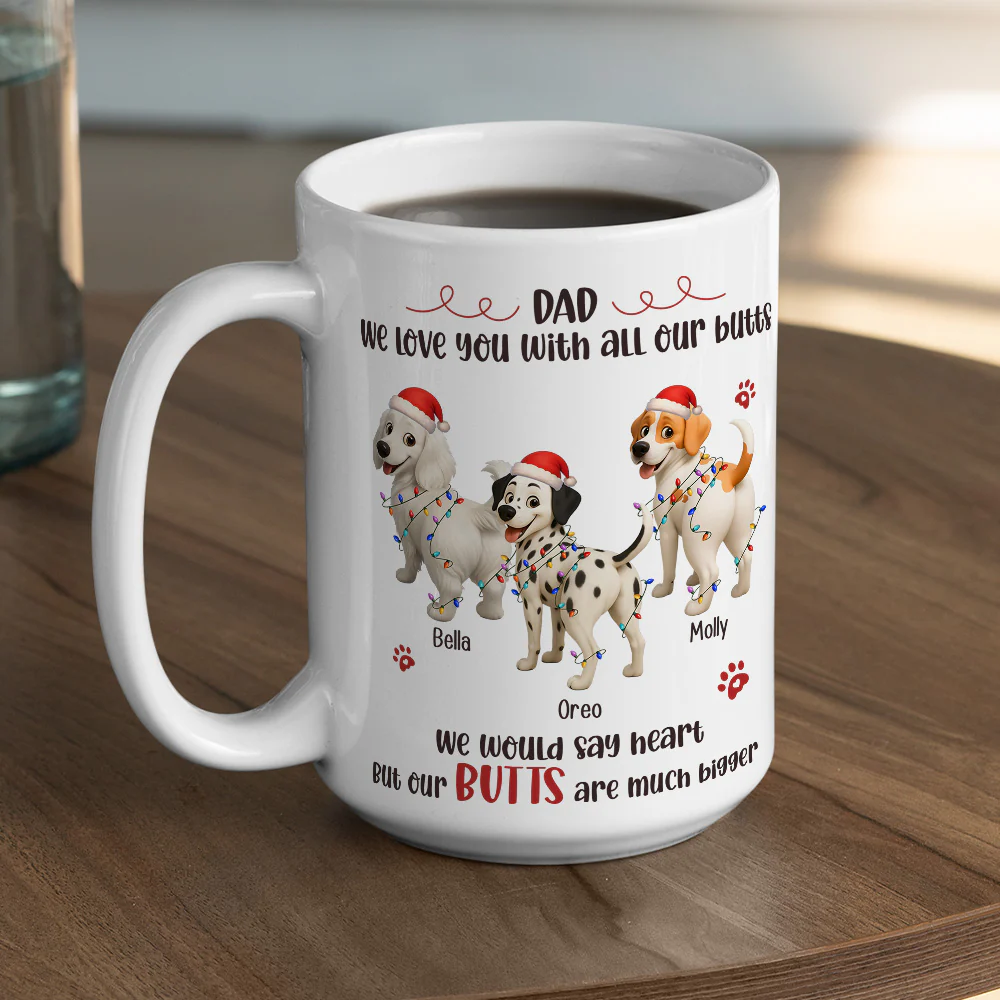 I Love You With All My Heart - Personalized Custom Coffee Mug - Image 2