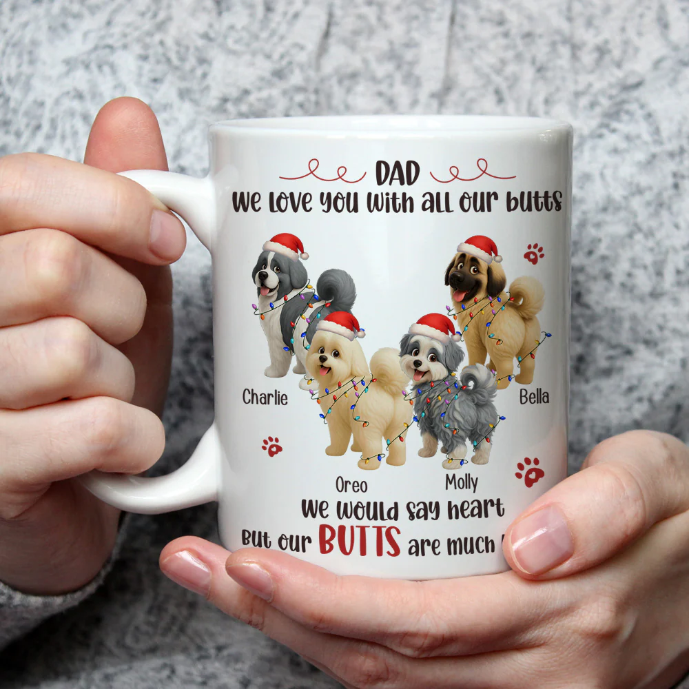 I Love You With All My Heart - Personalized Custom Coffee Mug - Image 3