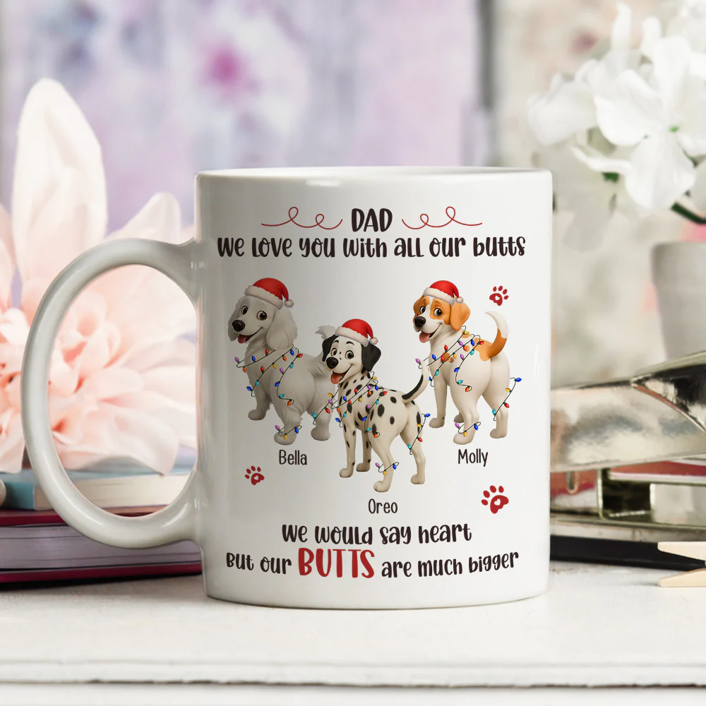 I Love You With All My Heart - Personalized Custom Coffee Mug - Image 4