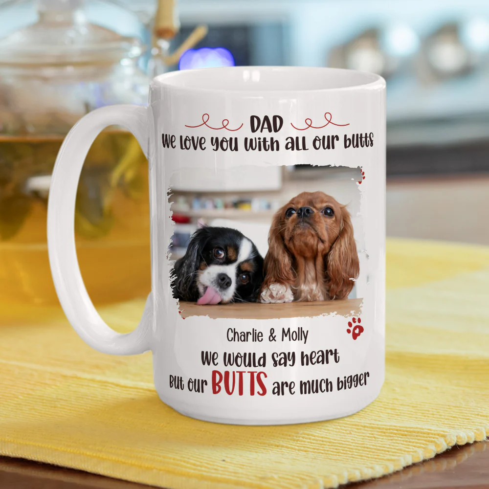 I Love You With All My Heart Photo - Personalized Custom Coffee Mug - Image 3
