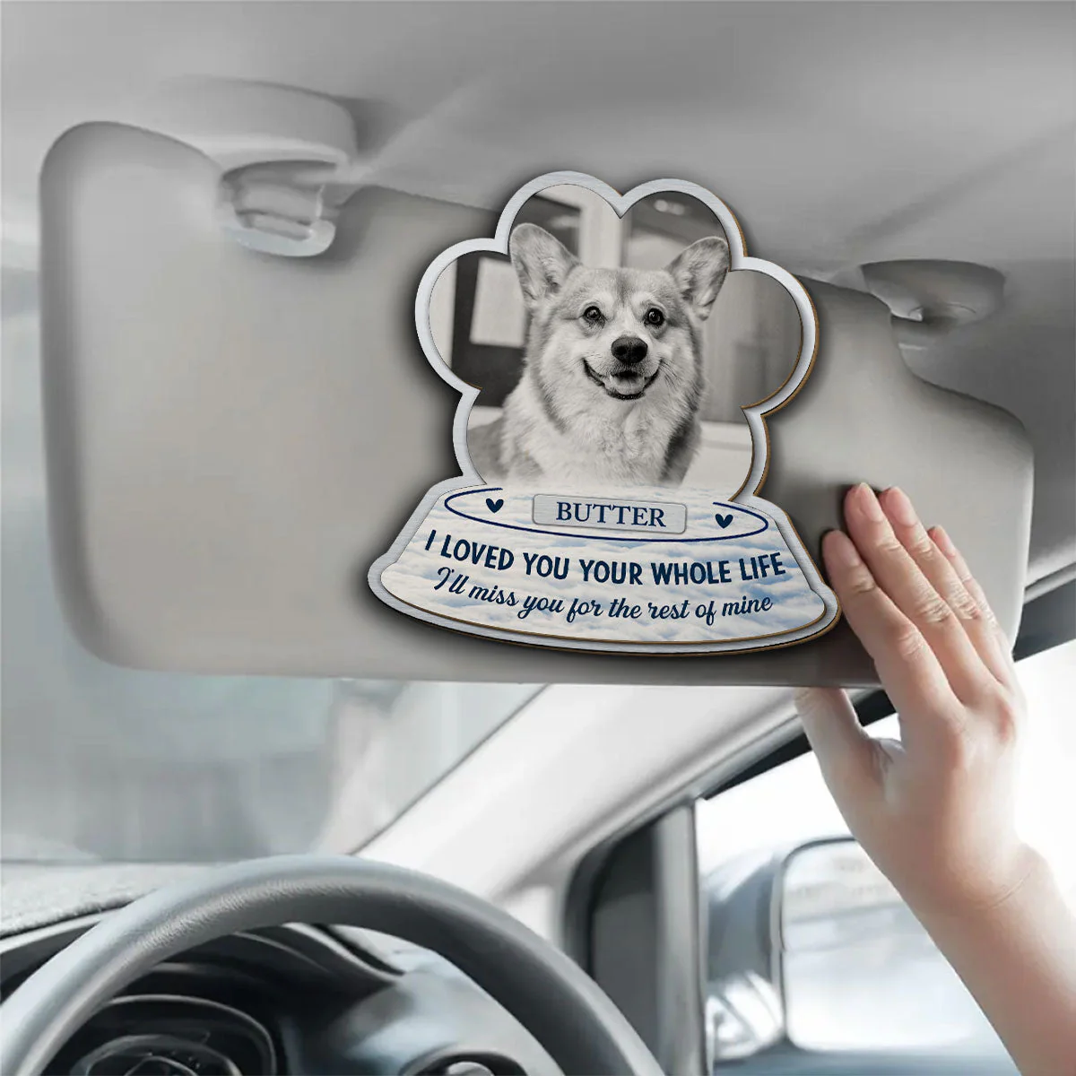 I Loved You Whole Life - Personalized Custom Car Visor Clip - Image 3