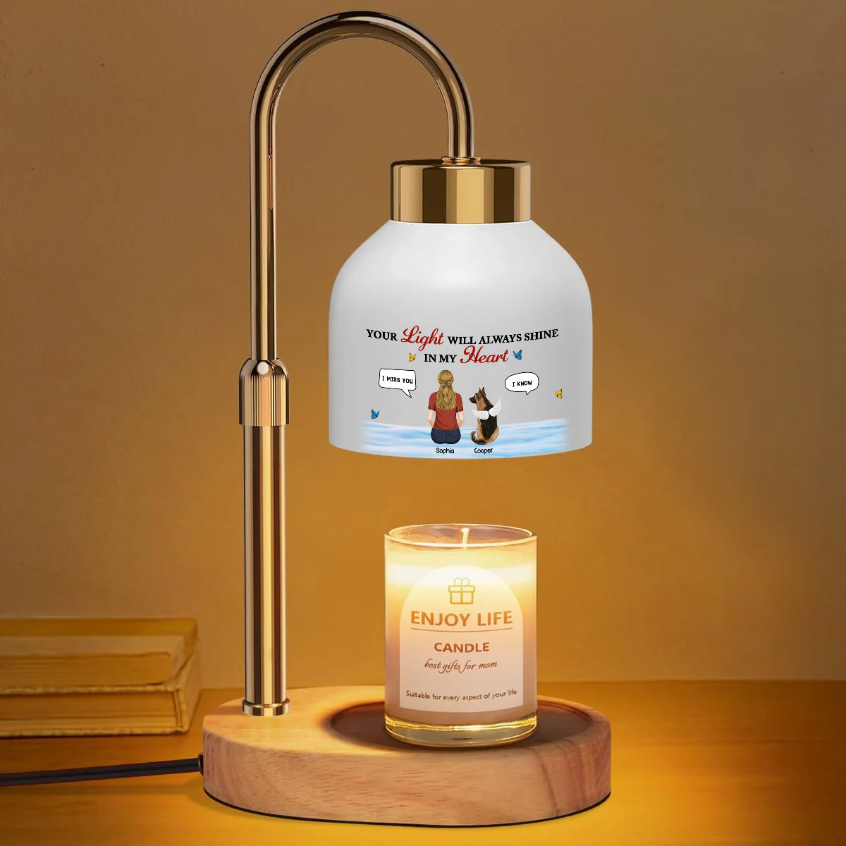 I Miss You - Personalized Custom Candle Warmer Lamp - Image 2