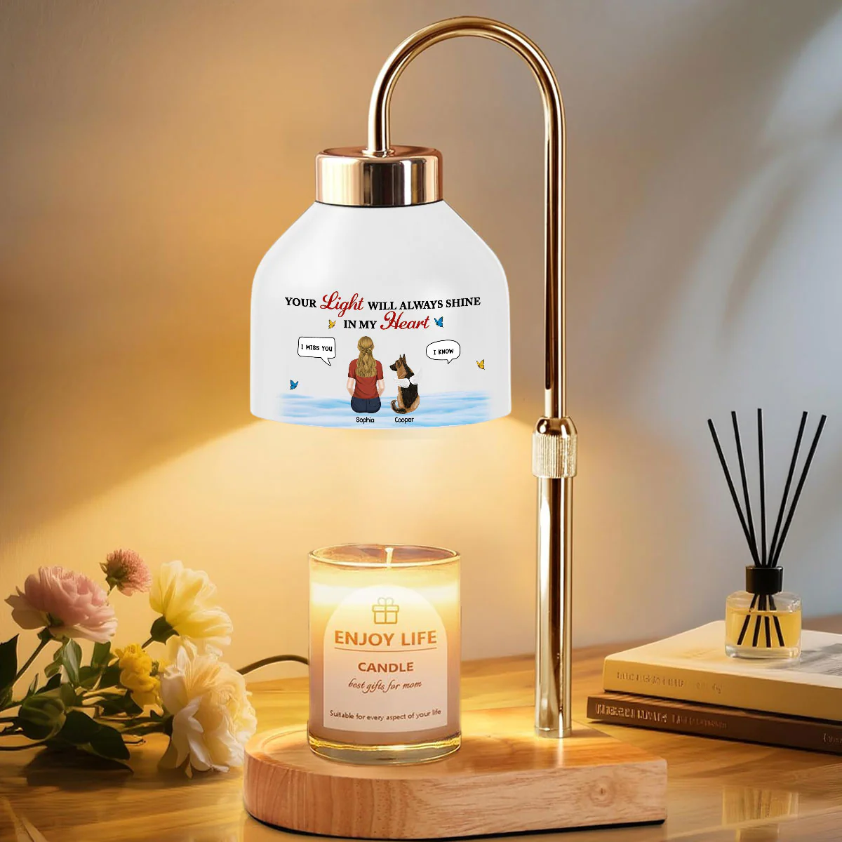 I Miss You - Personalized Custom Candle Warmer Lamp - Image 3