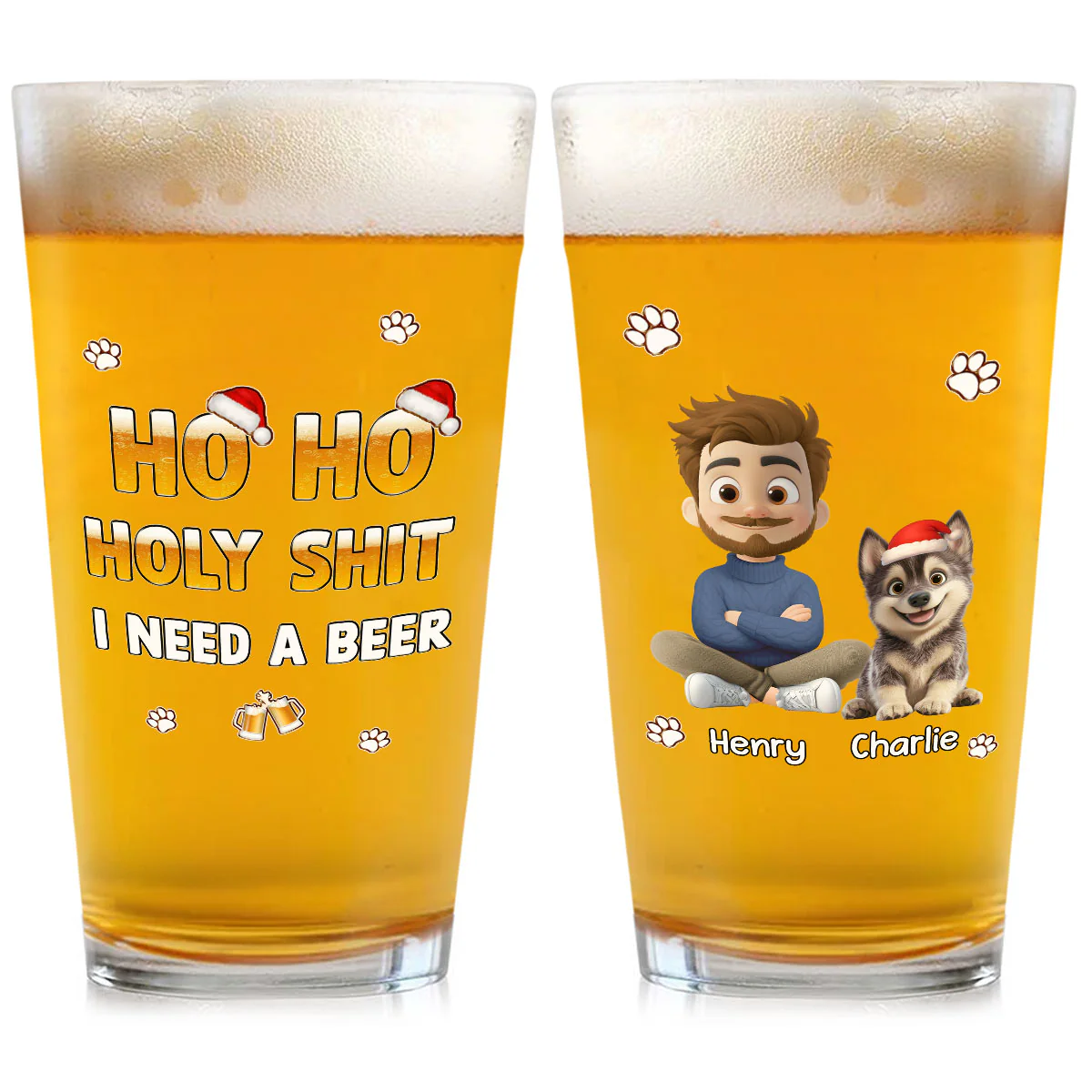 I Need A Holy Beer - Personalized Custom Beer Glass