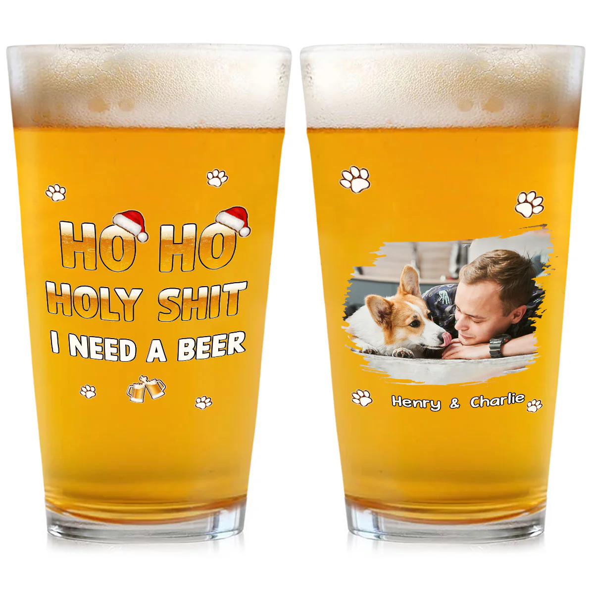 I Need A Holy Beer Photo - Personalized Custom Beer Glass