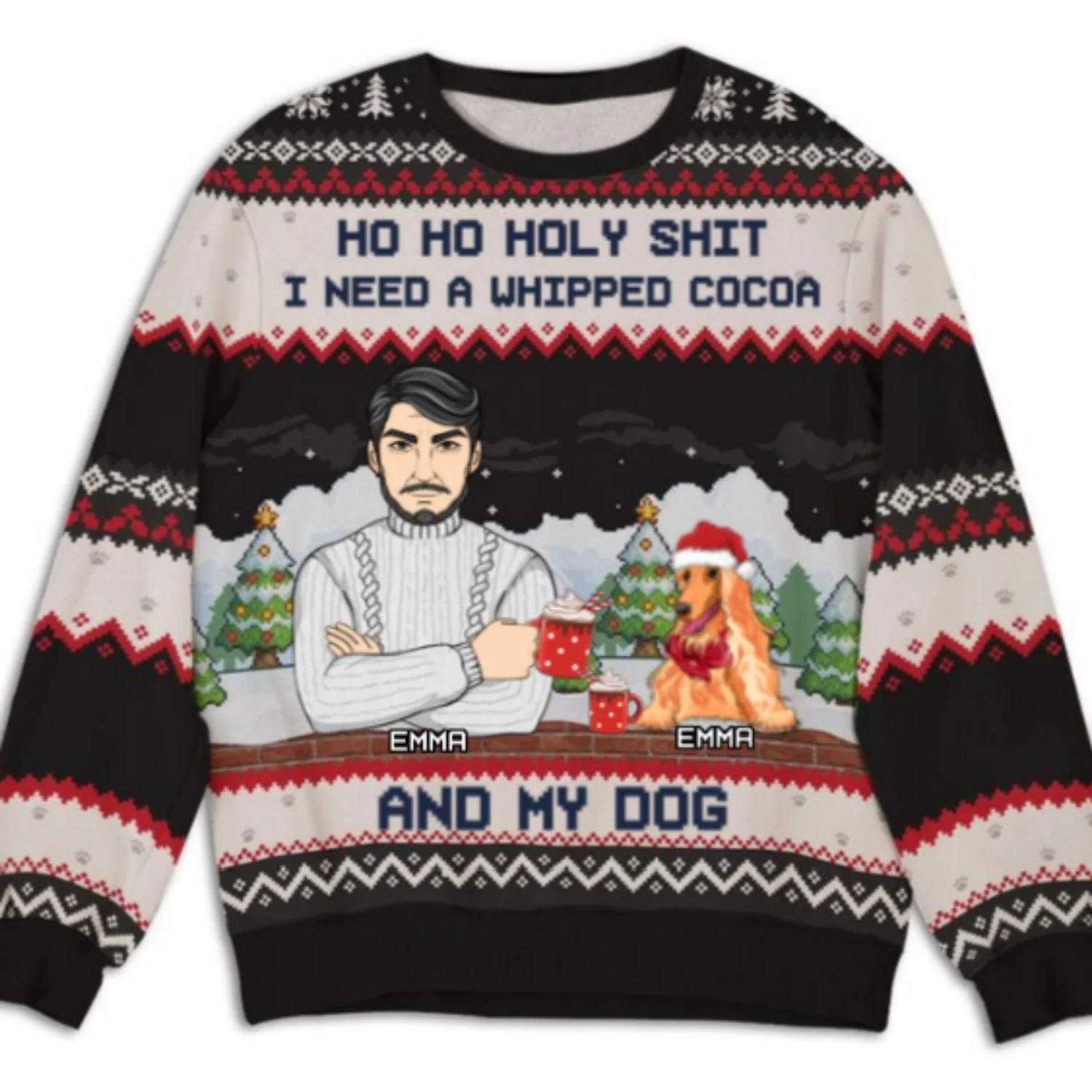 I Need Beers And My Dogs - Personalized Custom All-Over-Print Sweatshirt - Image 8