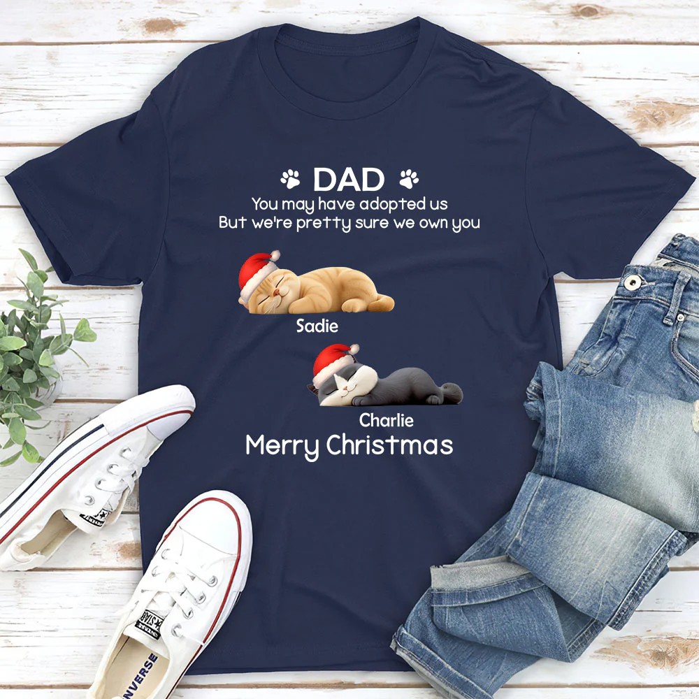 I Own You Cat Snow Ver - Personalized Custom Unisex T-shirt - Image 3