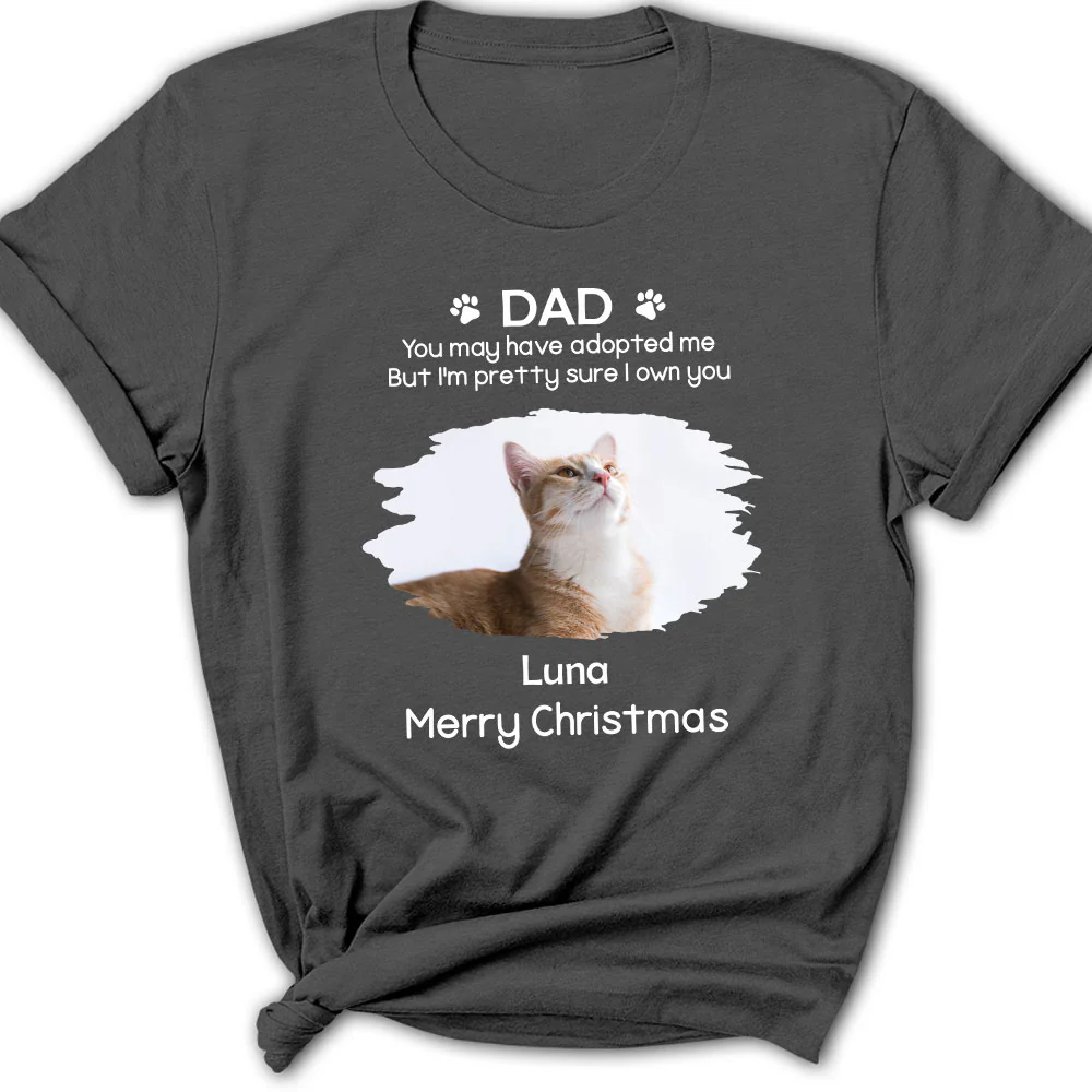 I Own You Cat Snow Ver Photo - Personalized Custom Women's T-Shirt