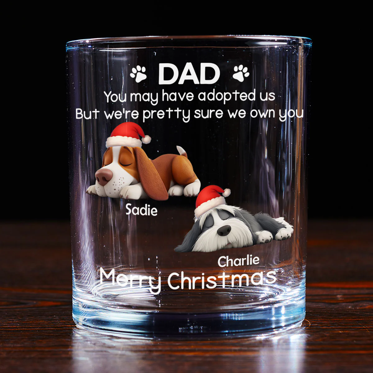 I Own You For Sure Snow Ver - Personalized Custom Whiskey Glass - Image 4