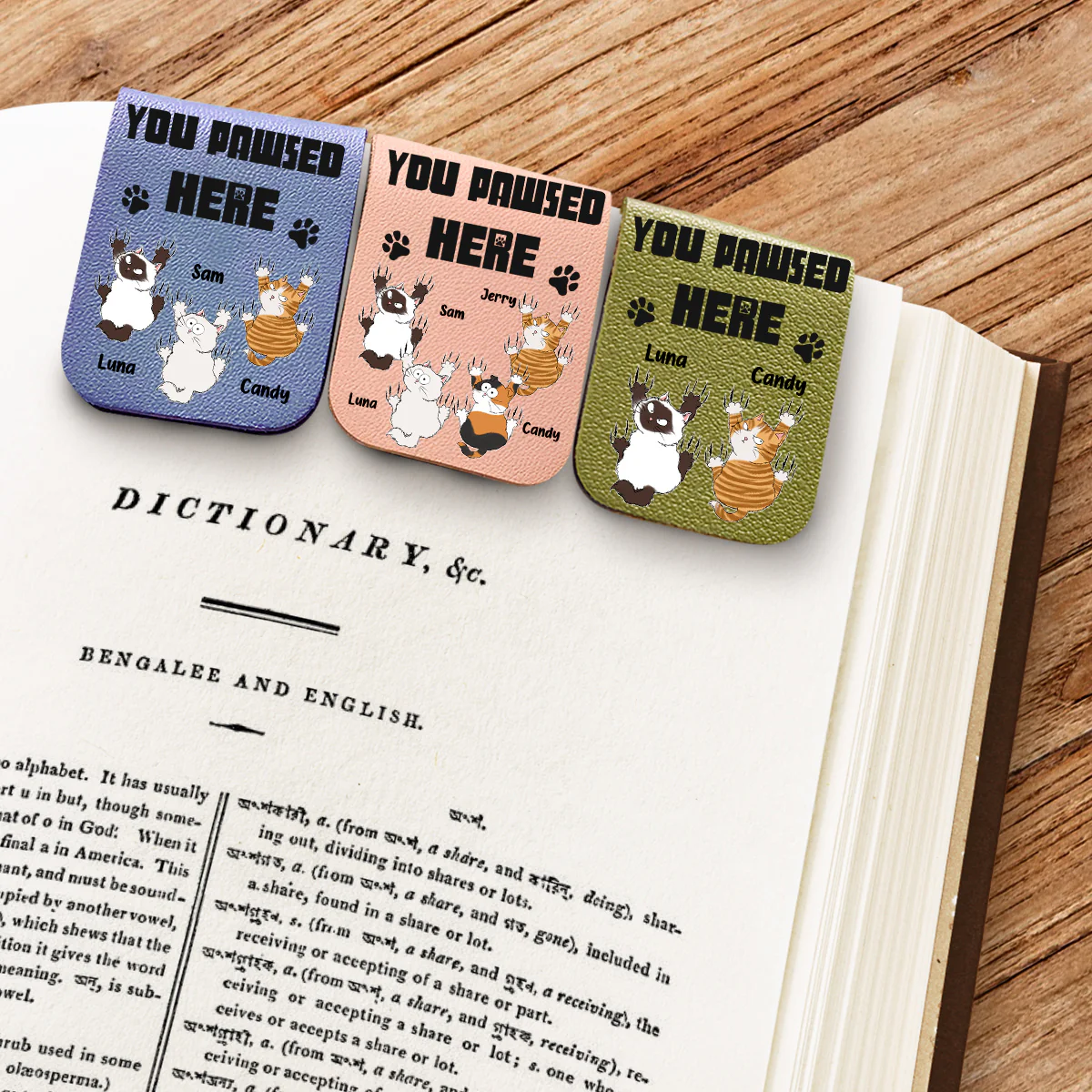 I Scratched Here - Personalized Custom Leather Bookmark