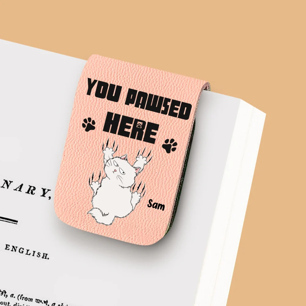 I Scratched Here - Personalized Custom Leather Bookmark - Image 10