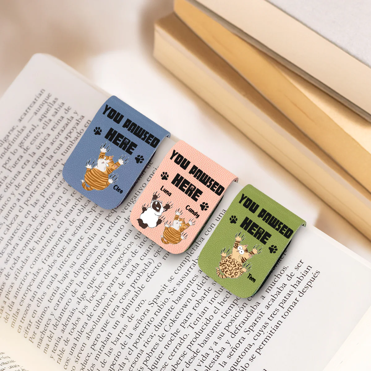 I Scratched Here - Personalized Custom Leather Bookmark - Image 4