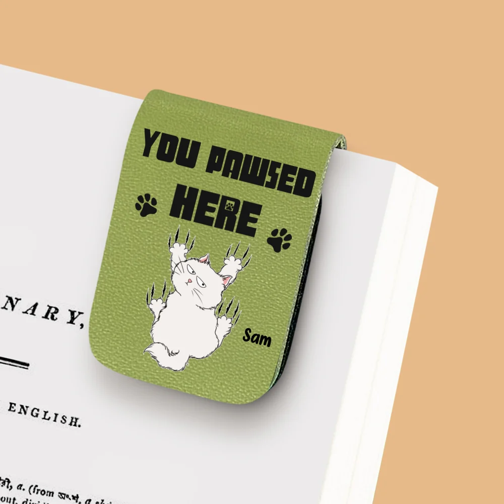 I Scratched Here - Personalized Custom Leather Bookmark - Image 6