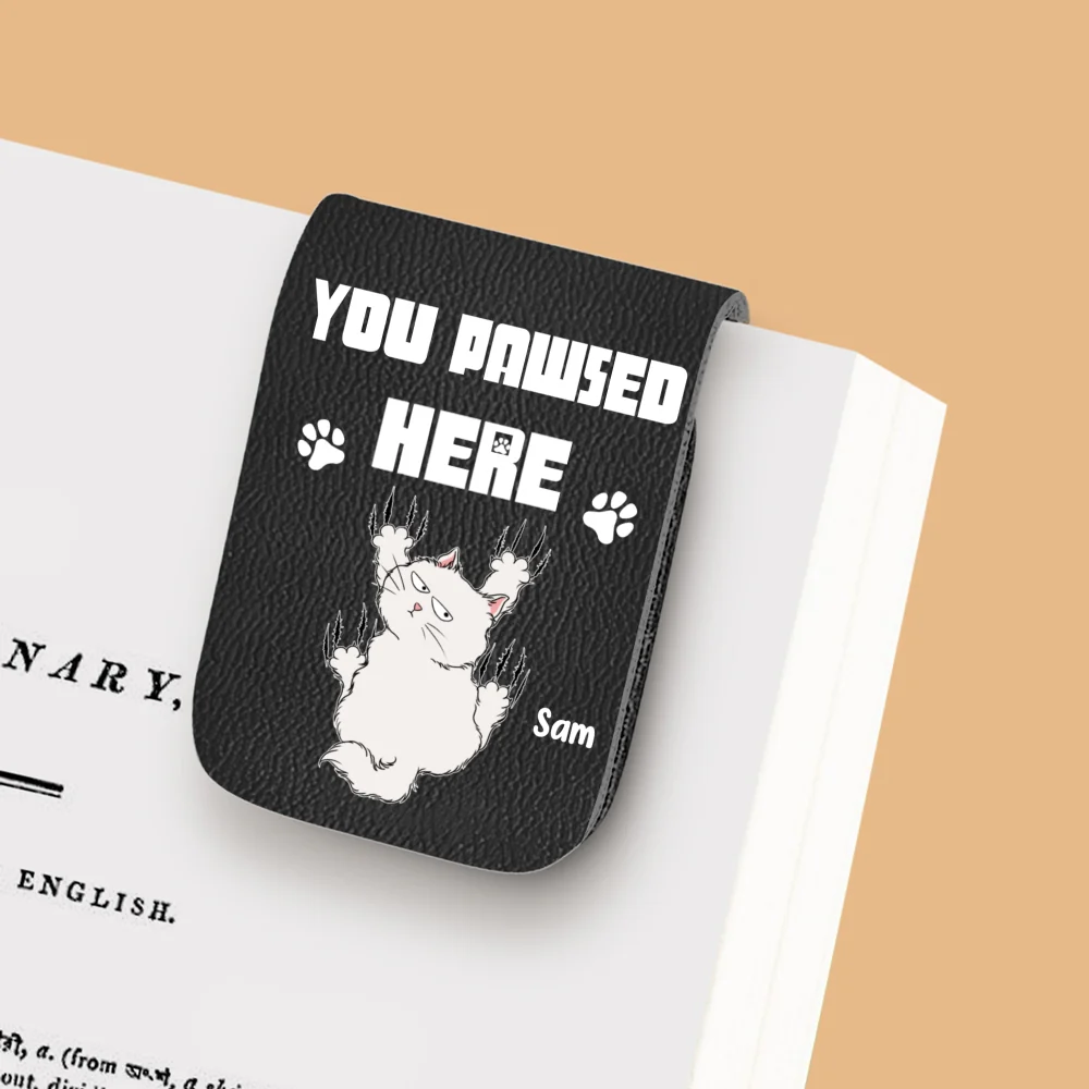 I Scratched Here - Personalized Custom Leather Bookmark - Image 8