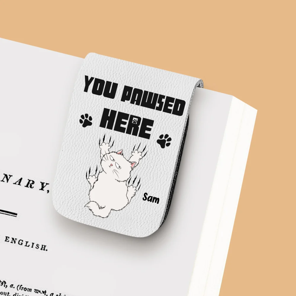 I Scratched Here - Personalized Custom Leather Bookmark - Image 9