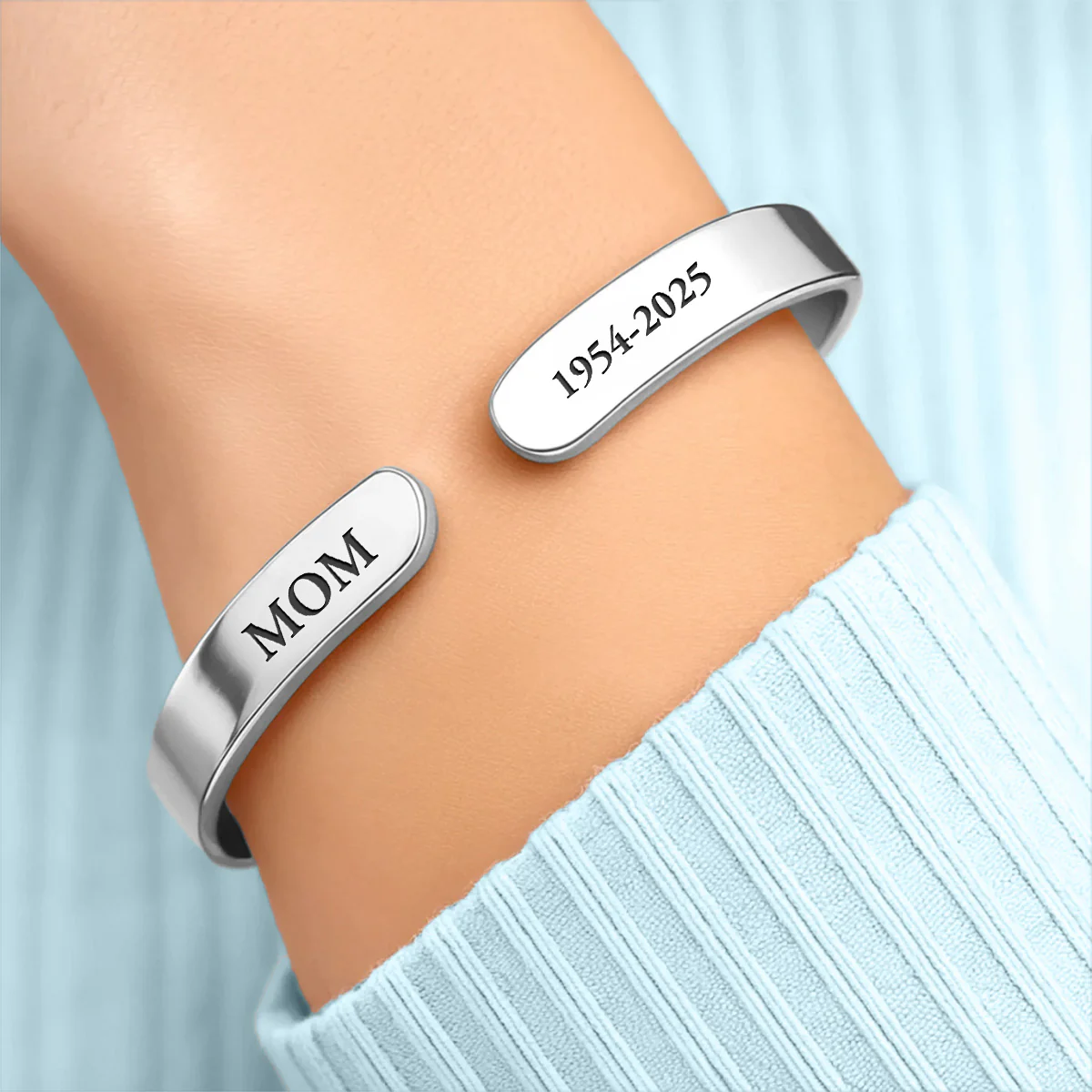 I Will Carry You With Me - Personalized Custom Bracelet Cuff - Image 3