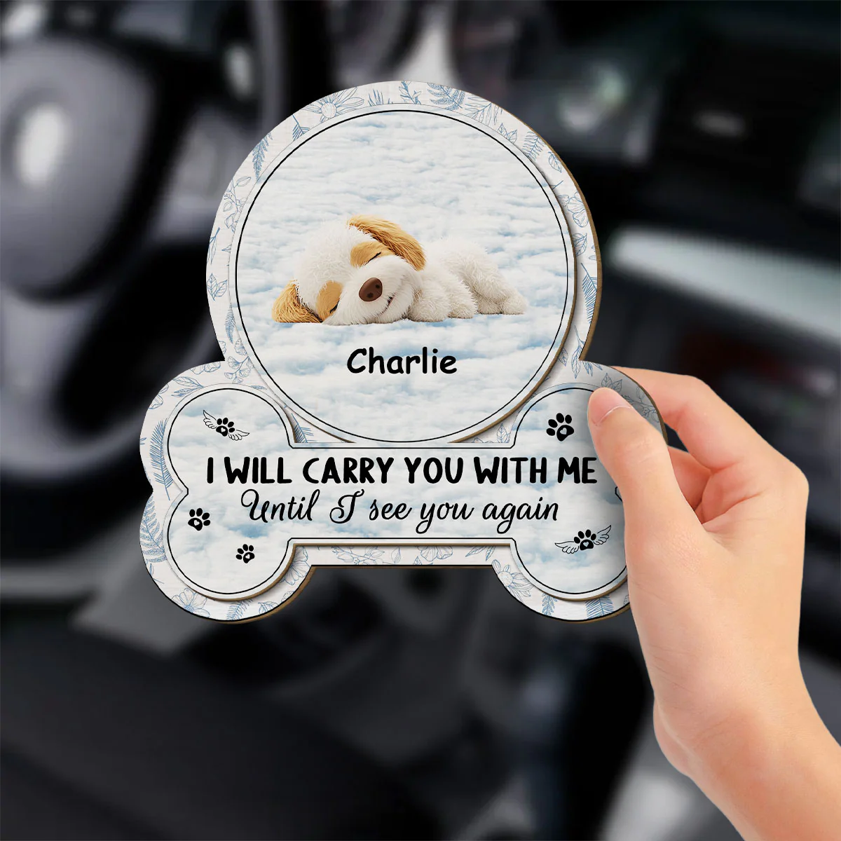 I Will Carry You With Me - Personalized Custom Car Visor Clip - Image 3