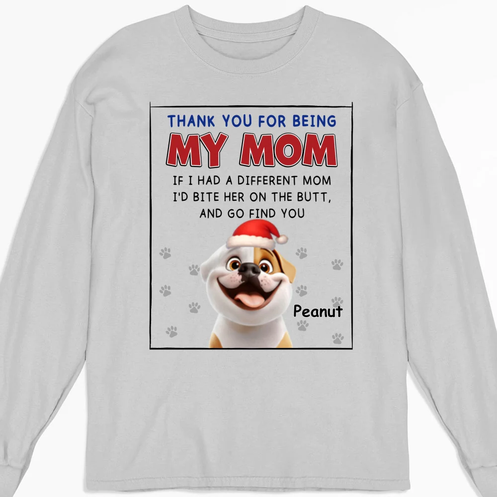 If I Had A Different Mom Christmas - Personalized Custom Long Sleeve T-shirt - Image 3