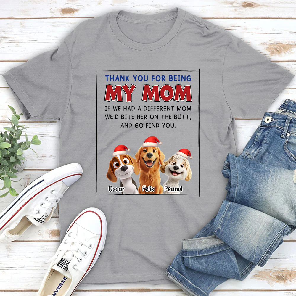 If I Had A Different Mom Christmas - Personalized Custom Unisex T-shirt - Image 3