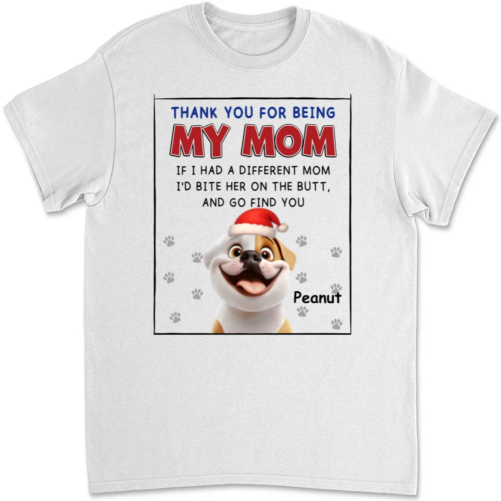 If I Had A Different Mom Christmas - Personalized Custom Unisex T-shirt - Image 4