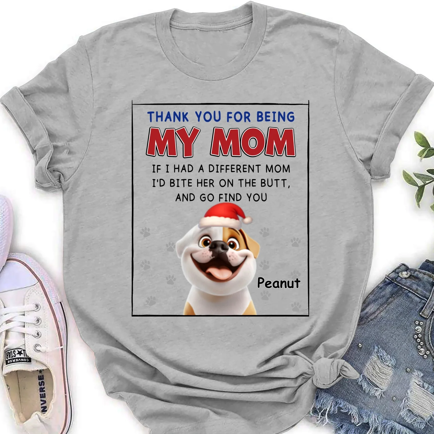 If I Had A Different Mom Christmas - Personalized Custom Women's T-Shirt - Image 5