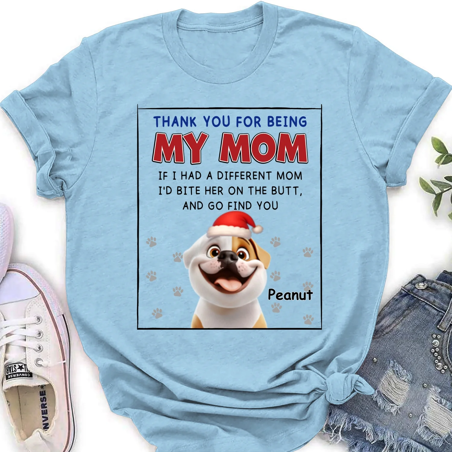 If I Had A Different Mom Christmas - Personalized Custom Women's T-Shirt - Image 7