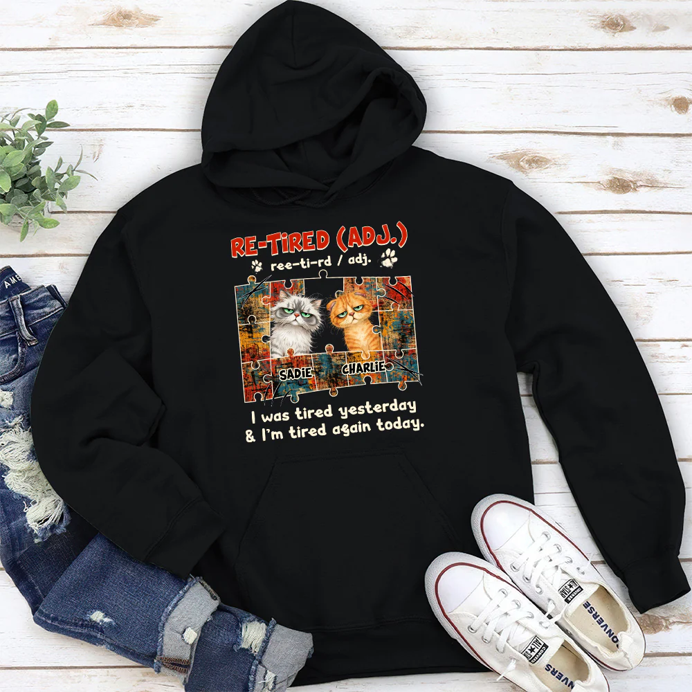 I'm Tired Again Today - Personalized Custom Hoodie - Image 2