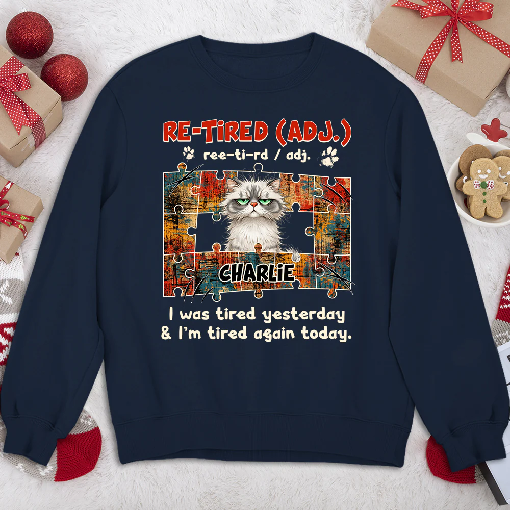 I'm Tired Again Today - Personalized Custom Sweatshirt - Image 3