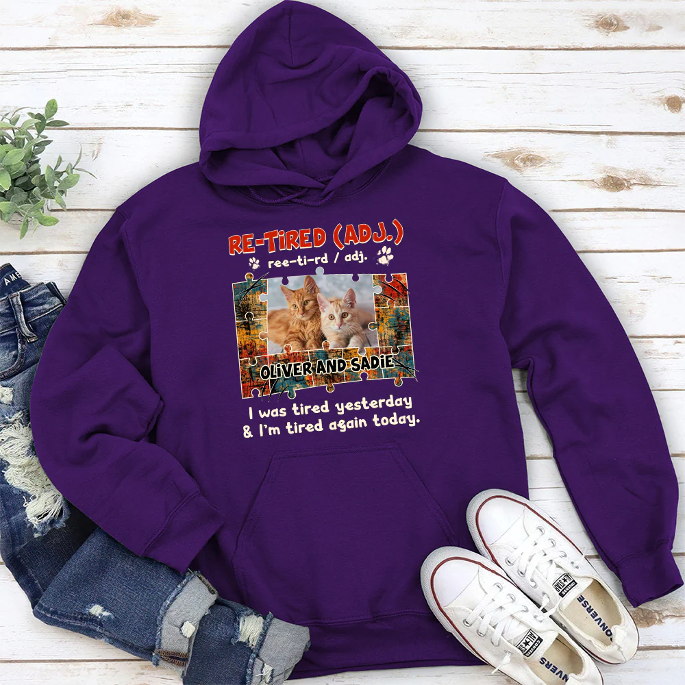 I'm Tired Again Today Photo - Personalized Custom Hoodie - Image 2