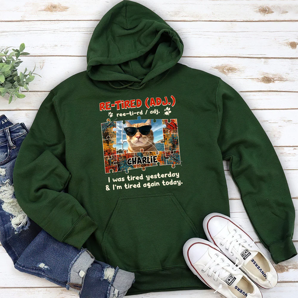 I'm Tired Again Today Photo - Personalized Custom Hoodie - Image 4