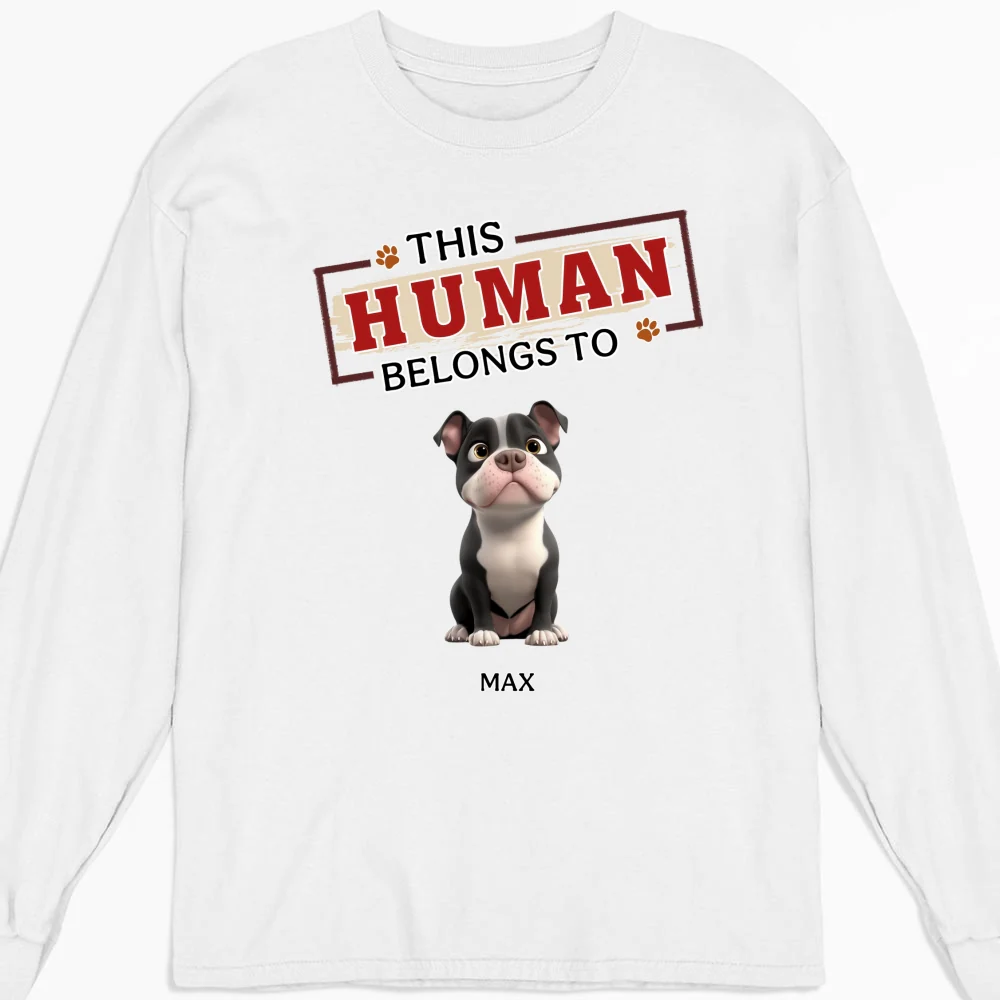 In My Dog’s World - Personalized Custom Long Sleeve T-shirt - Image 4