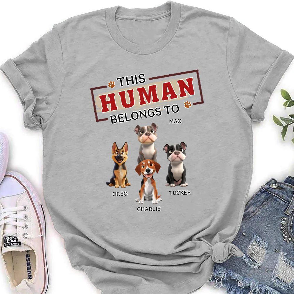 In My Dog’s World - Personalized Custom Women's T-shirt - Image 2