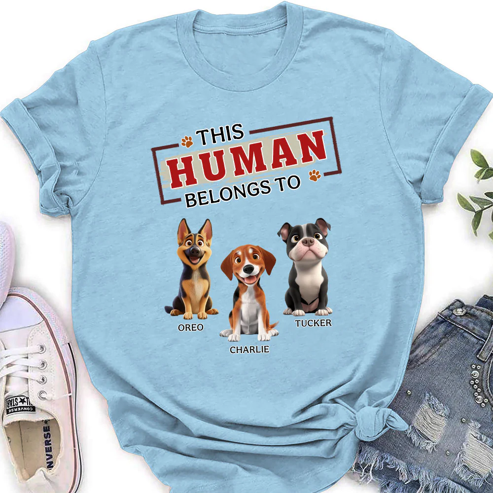 In My Dog’s World - Personalized Custom Women's T-shirt - Image 3