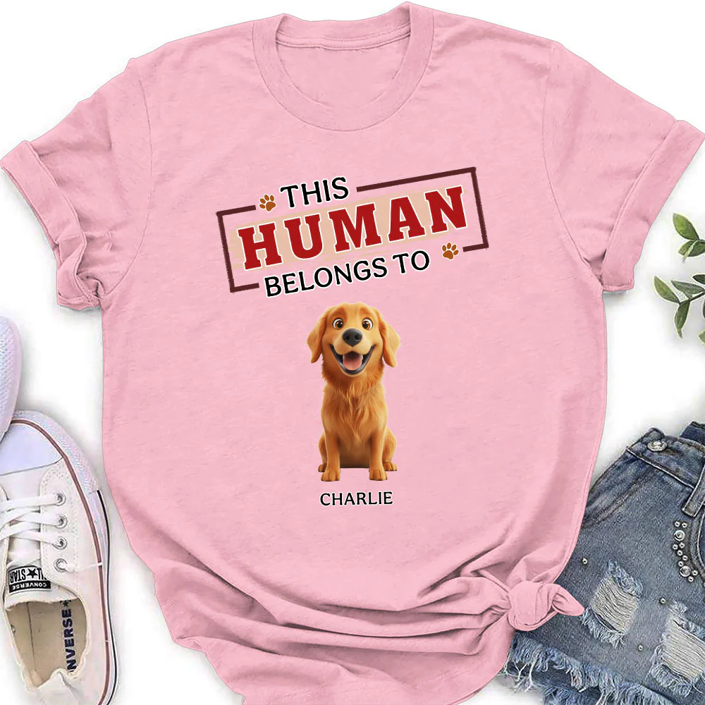 In My Dog’s World - Personalized Custom Women's T-shirt - Image 4