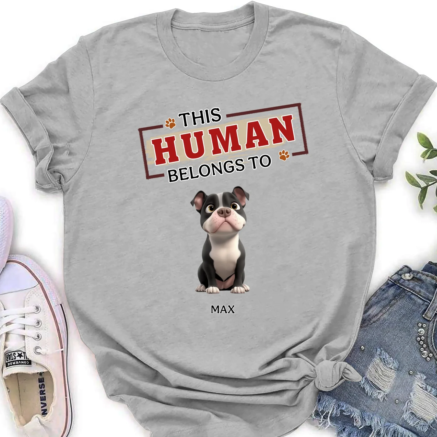 In My Dog’s World - Personalized Custom Women's T-shirt - Image 6