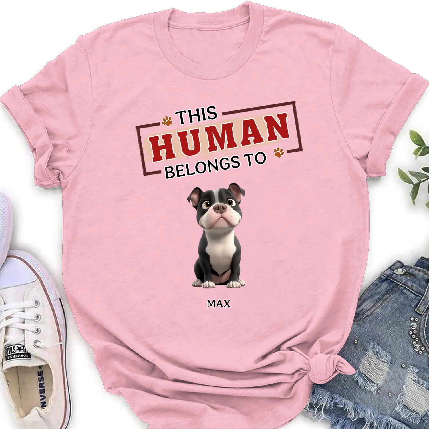 In My Dog’s World - Personalized Custom Women's T-shirt - Image 7
