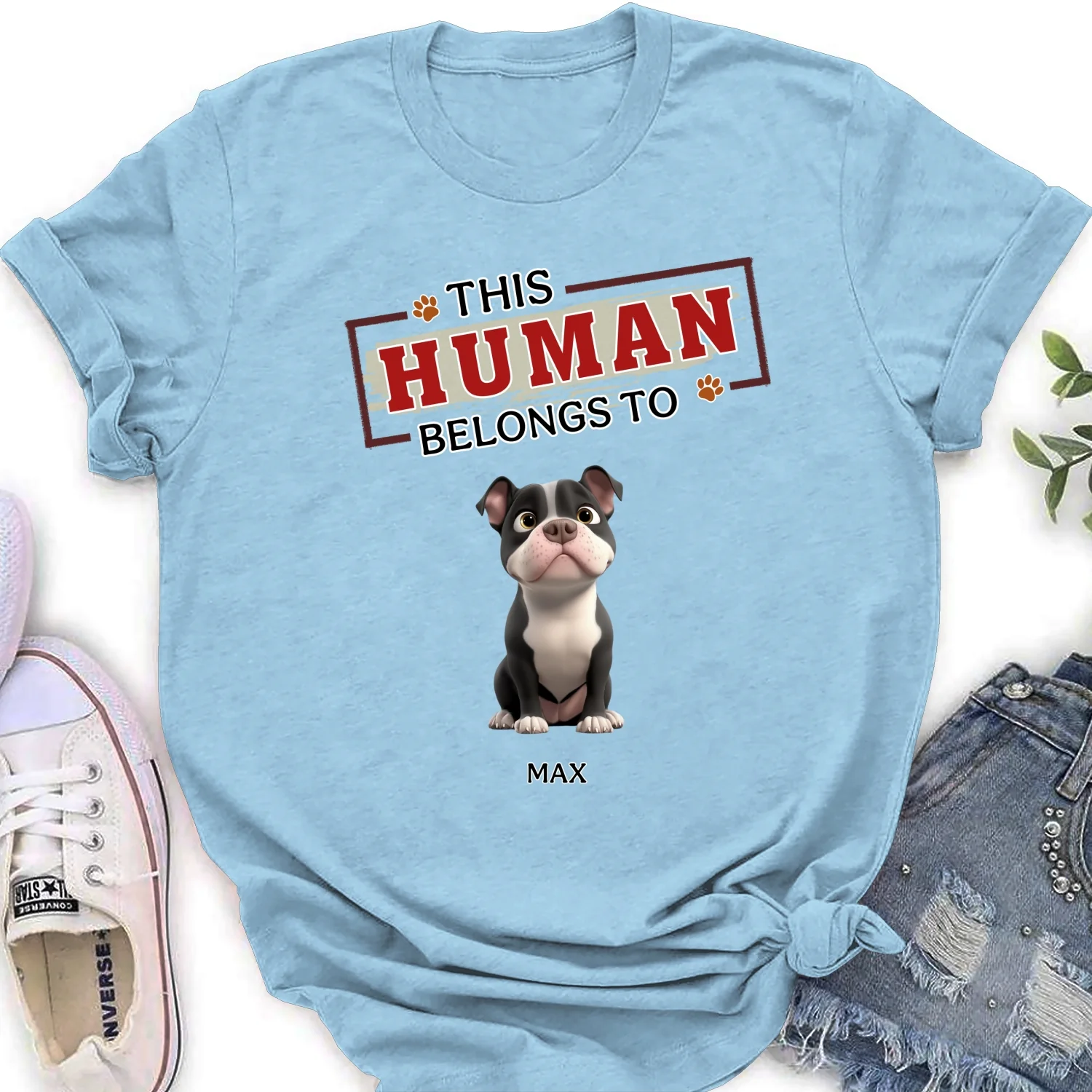 In My Dog’s World - Personalized Custom Women's T-shirt - Image 8