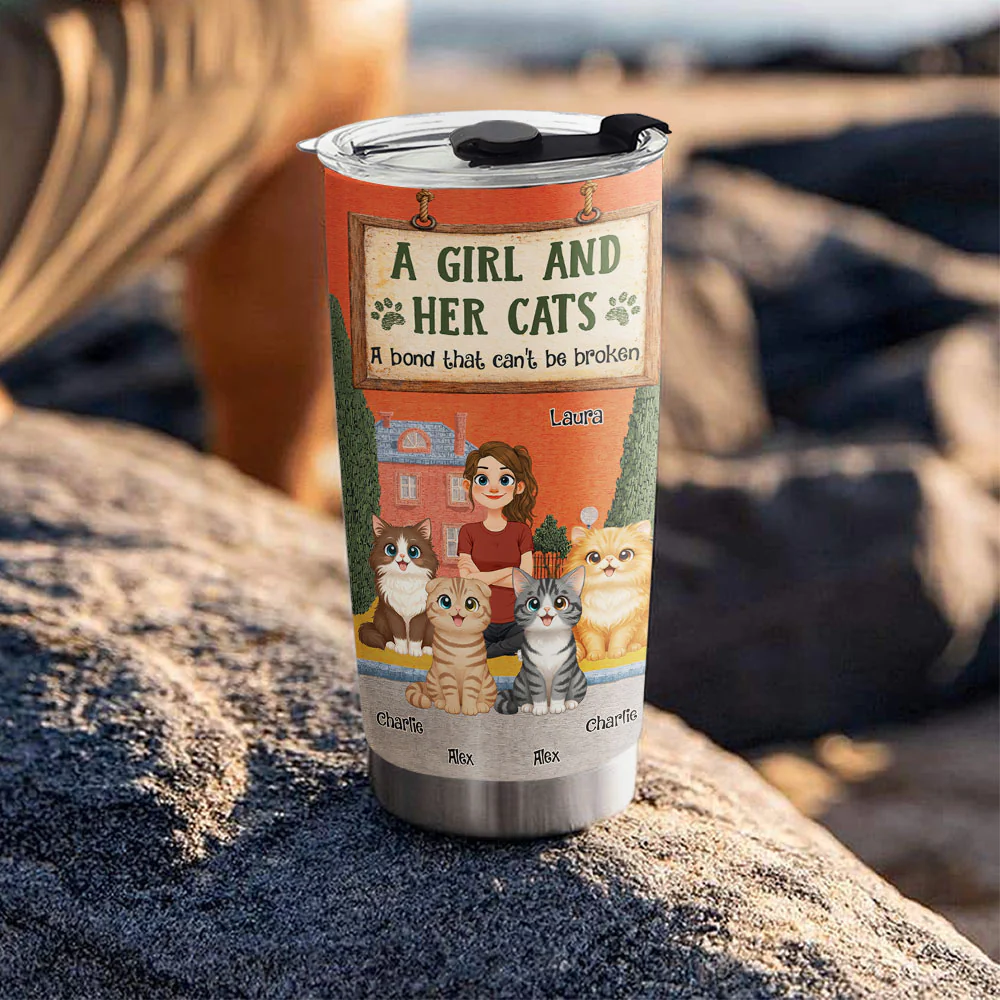In The Storybook Cat Mom Era - Personalized Custom Tumbler - Image 2