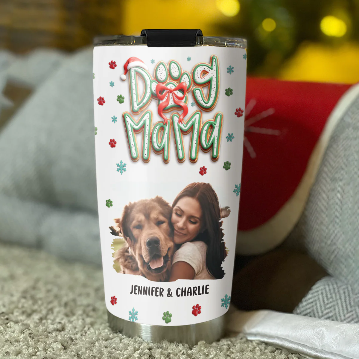 Is It Christmas Yet Photo - Personalized Custom 3D Effect Tumbler - Image 2